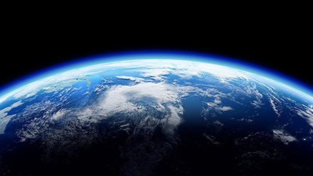 surface of the earth seen from space
